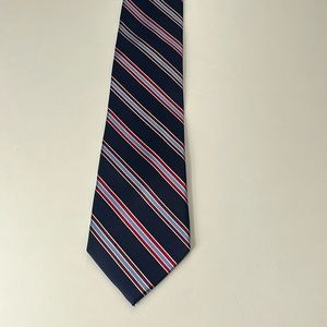 Nautica tie blue/shred stripe 100% silk men’s